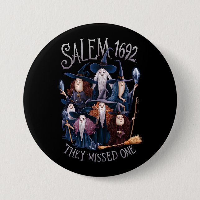 Salem 1692 De missade en Halloweenhäxa Knapp (Framsida)