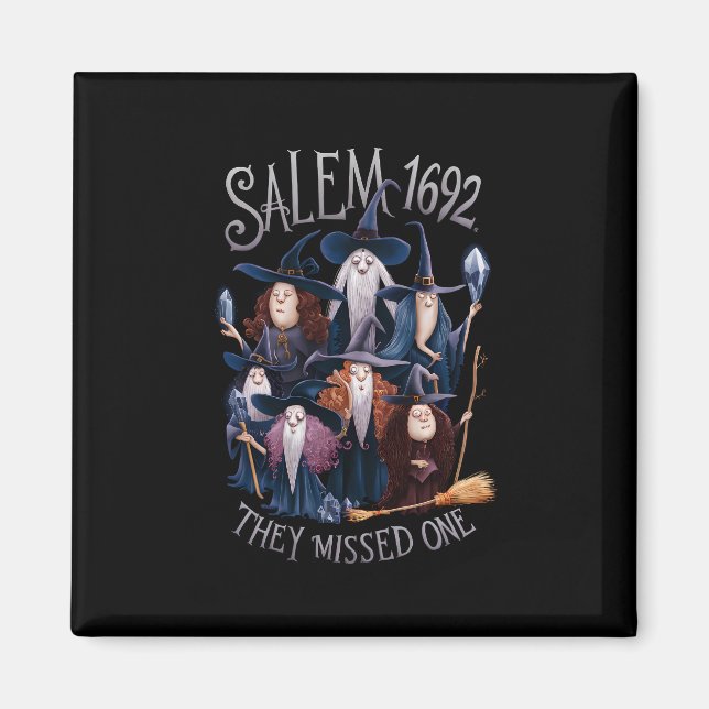Salem 1692 De missade en Halloweenhäxa Magnet (Framsidan)