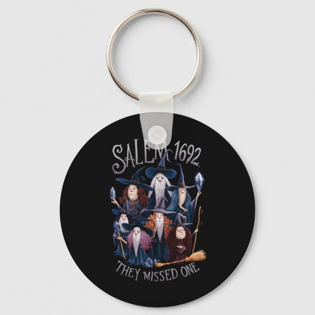 Salem 1692 De missade en Halloweenhäxa Nyckelring (Framsida)
