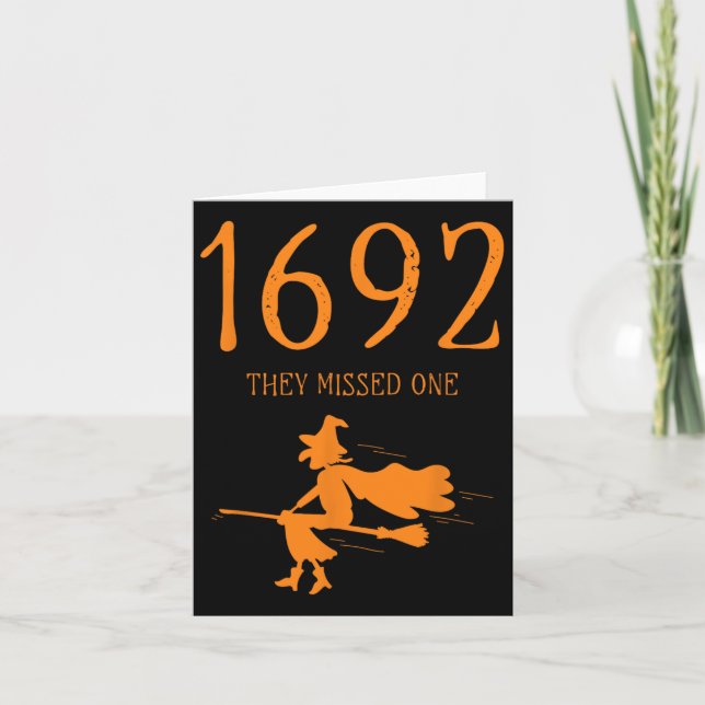 Salem 1692 de missade en Roligt Halloween Witch 2 Kort (Framsida)