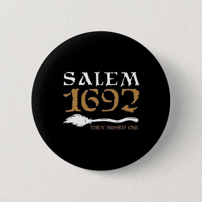 Salem 1692 de missade en Witch Halloween 9 Knapp (Framsida)