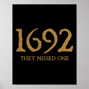 Salem 1692 de missade en Witch Halloween-dräkt Poster