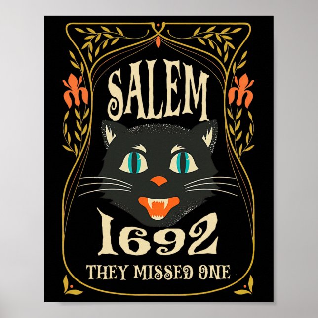 Salem 1692 de missade en Witch Halloween Poster (Framsidan)