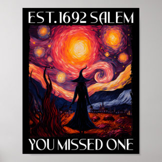 Salem 1692 de missade en Witch Halloween Van Gog Poster