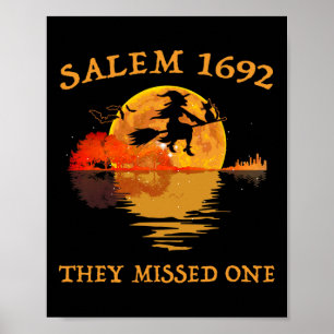 Salem 1692 de missade en Witch Riding Broom Hall Poster