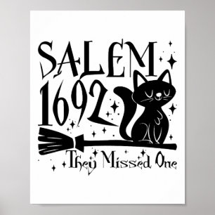Salem 1692 Halloween Funny De missade en katter Lo Poster