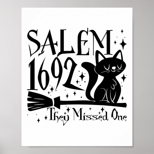 Salem 1692 Halloween Funny De missade en katter Lo Poster (Framsidan)