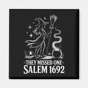 Salem 1692 missade en till halloween damtröja magnet