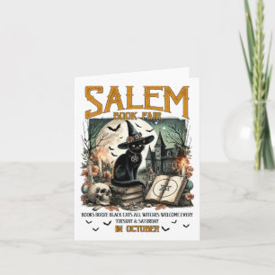 Salem Bok Fair Funny Bookish Halloween Spooky Rea Kort