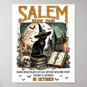 Salem Bok Fair Funny Bookish Halloween Spooky Rea Poster