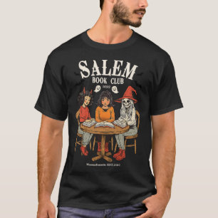 Salem Bok Klubb Retro Halloween Bookish Halloween T Shirt