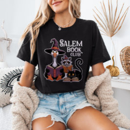 SALEM Bokklubb Halloween Bokälskare Djur T Shirt