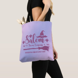 Salem Broom Company Blue och Lila Halloween Tygkasse