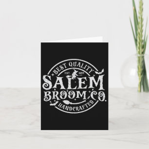 Salem Broom Company Est 1692 Halloween Roligt Witc Kort