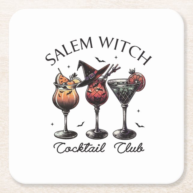 Salem Cocktail Club Underlägg Papper Kvadrat (Framsidan)