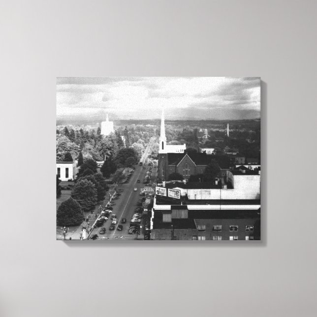 Salem, ELLER stadsvy från fotot i Luft Canvastryck (Framsida)