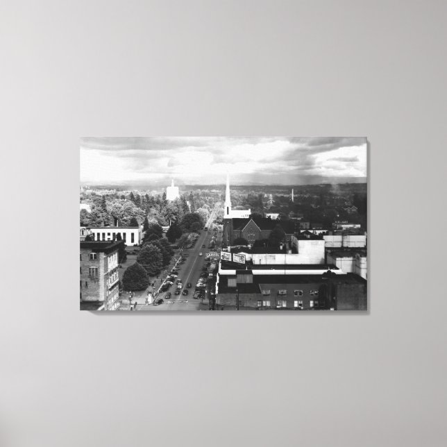 Salem, ELLER stadsvy från fotot i Luft Canvastryck (Framsida)