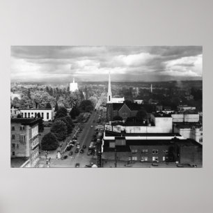 Salem ELLER townen beskådar från luft fotograferar Poster