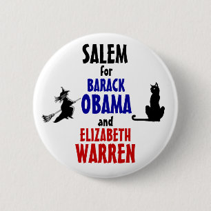 Salem för Obama och Warren 2012 Knapp
