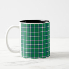 Salem Green and White Plaid Två-Tonad Mugg