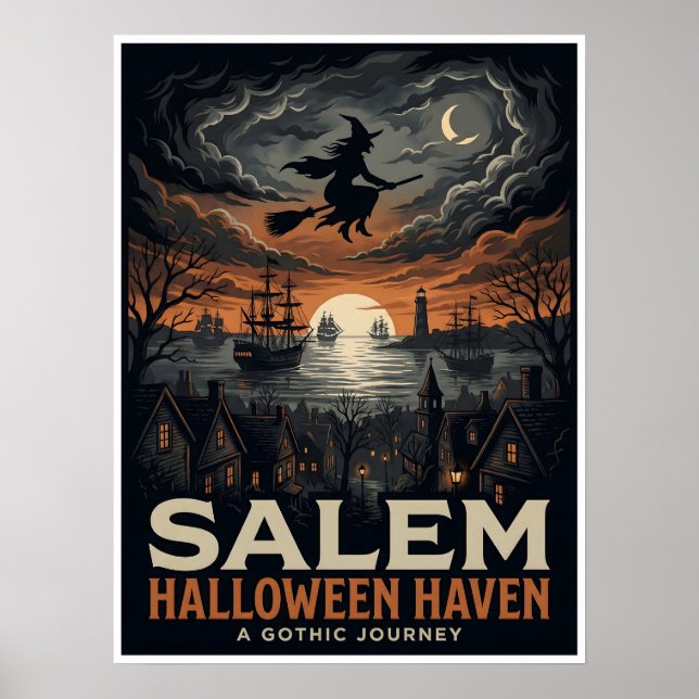 Salem Halloween Haven Gotisk Resa Poster (Framsidan)