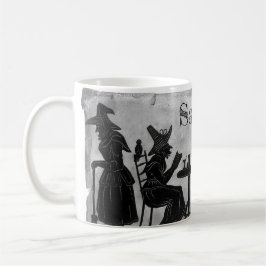 Salem häxor som stewing och bryggar kaffemuggen kaffemugg