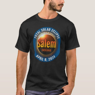 Salem Indiana IN Total Solar Eclipse 2024 3 T Shirt