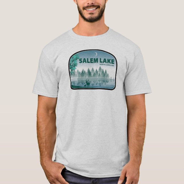 Salem Lake North Carolina Deer T Shirt (Framsida)