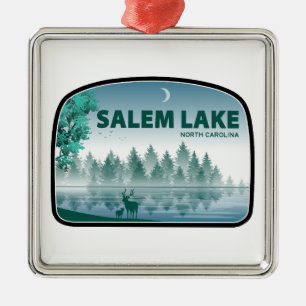 Salem Lake North Carolina Hjort Julgransprydnad Metall