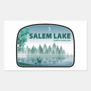 Salem Lake North Carolina Hjort Rektangulärt Klistermärke