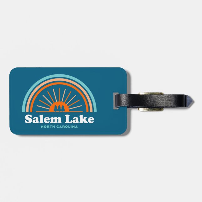 Salem Lake North Carolina Regnbåge Bagagebricka (Baksida Vågrät)