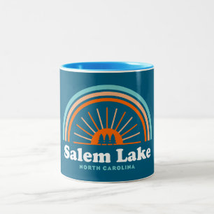Salem Lake North Carolina Regnbåge Två-Tonad Mugg