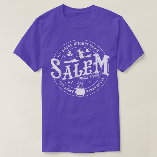 Salem Local Witches Union Himlar över jorden Est 1 T Shirt (Design framsida)