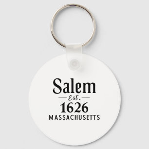 Salem Machusettes Est. 1626 Halloween hösten Nyckelring