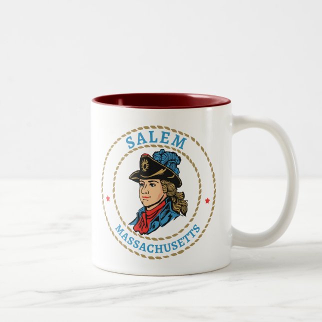 Salem Massachusetts Colonial Två-Tonad Mugg (Höger)