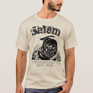 Salem Massachusetts, grym reaper för skalle T Shirt