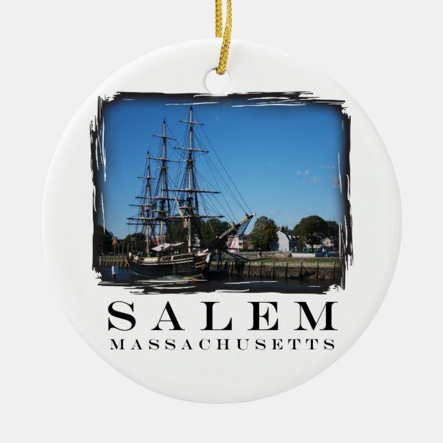 Salem Massachusetts Julgransprydnad Keramik (Framsidan)