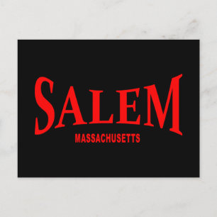 Salem Massachusetts - rött Vykort