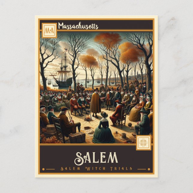 Salem, Massachusetts | VINTAGE Vykort (Framsida)