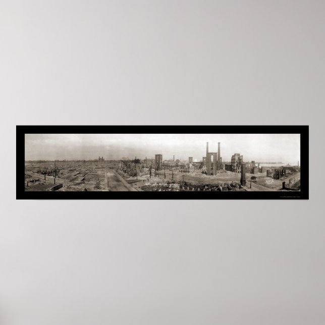 Salem MORSA efter Fire Photo 1914 Poster (Framsidan)