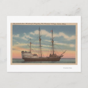 Salem, MORSA - View of Capt. Winthrop's Arbella Vykort