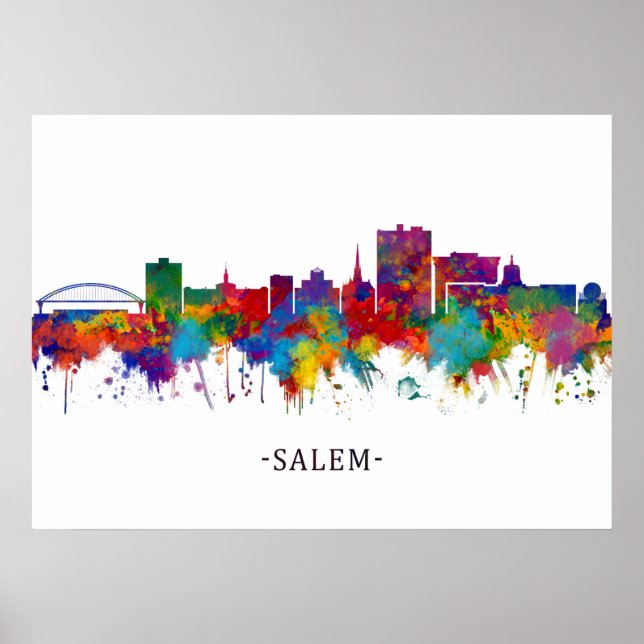 Salem Oregon Skyline Poster (Framsidan)