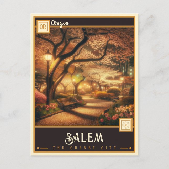 Salem, Oregon | VINTAGE Vykort (Framsida)