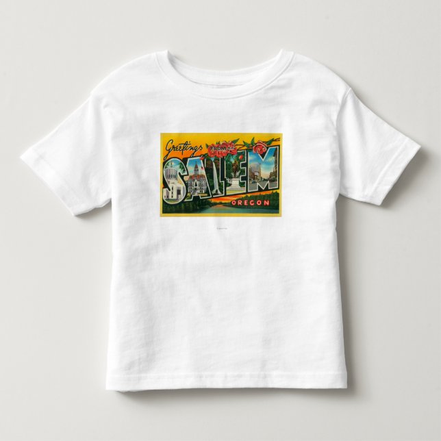 Salem OregonLarge brev ScenesSalem, ELLER Tee Shirt (Framsida)