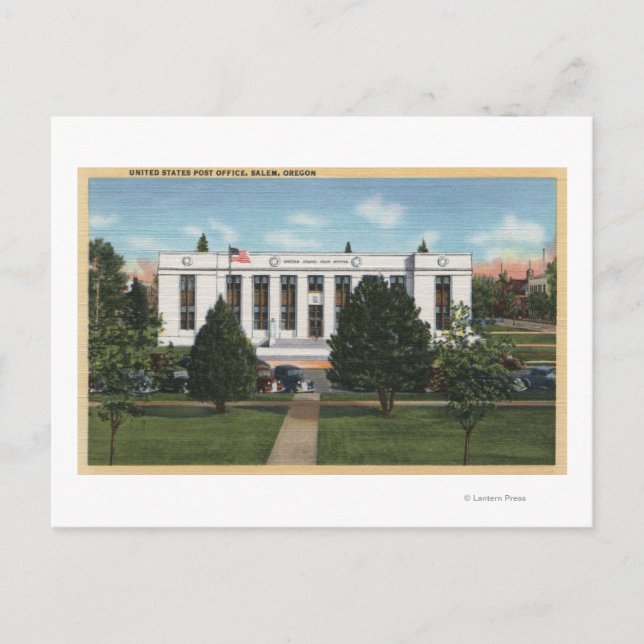 Salem, OregonPost Office ViewSalem, ELLER Vykort (Framsida)