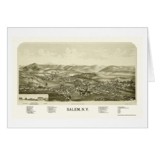 Salem panorama- karta för NY - 1889 Hälsningskort