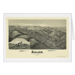 Salem panorama- karta för WV - 1899 Hälsningskort