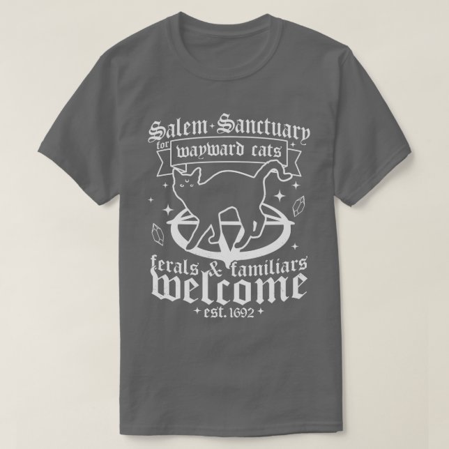 Salem Sanctuary för vilsna svarta katter 1692 Sale T Shirt (Design framsida)