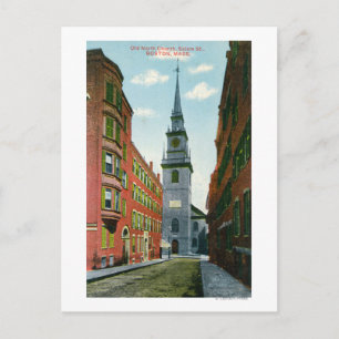 Salem Street View of Old North Church Bldg # 2 Vykort