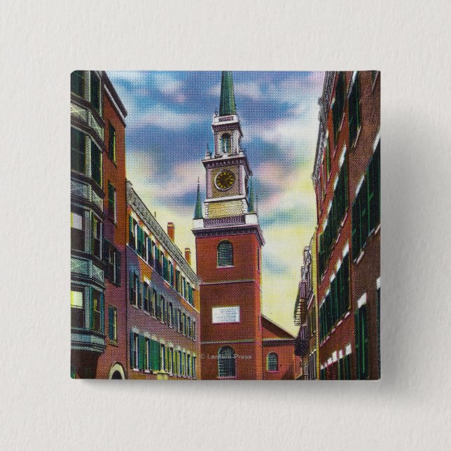 Salem Street View of Old North Church Bldg Knapp (Framsida)